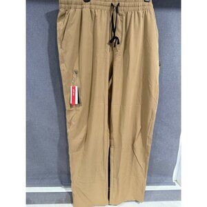 Baleaf Mens Lightweight Quick-Dry Cargo Pants 2XL Tan With Elastic Waist